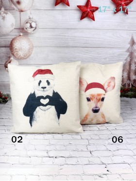 Holiday Animal Print Cushion & Filler (Duo-Sided)